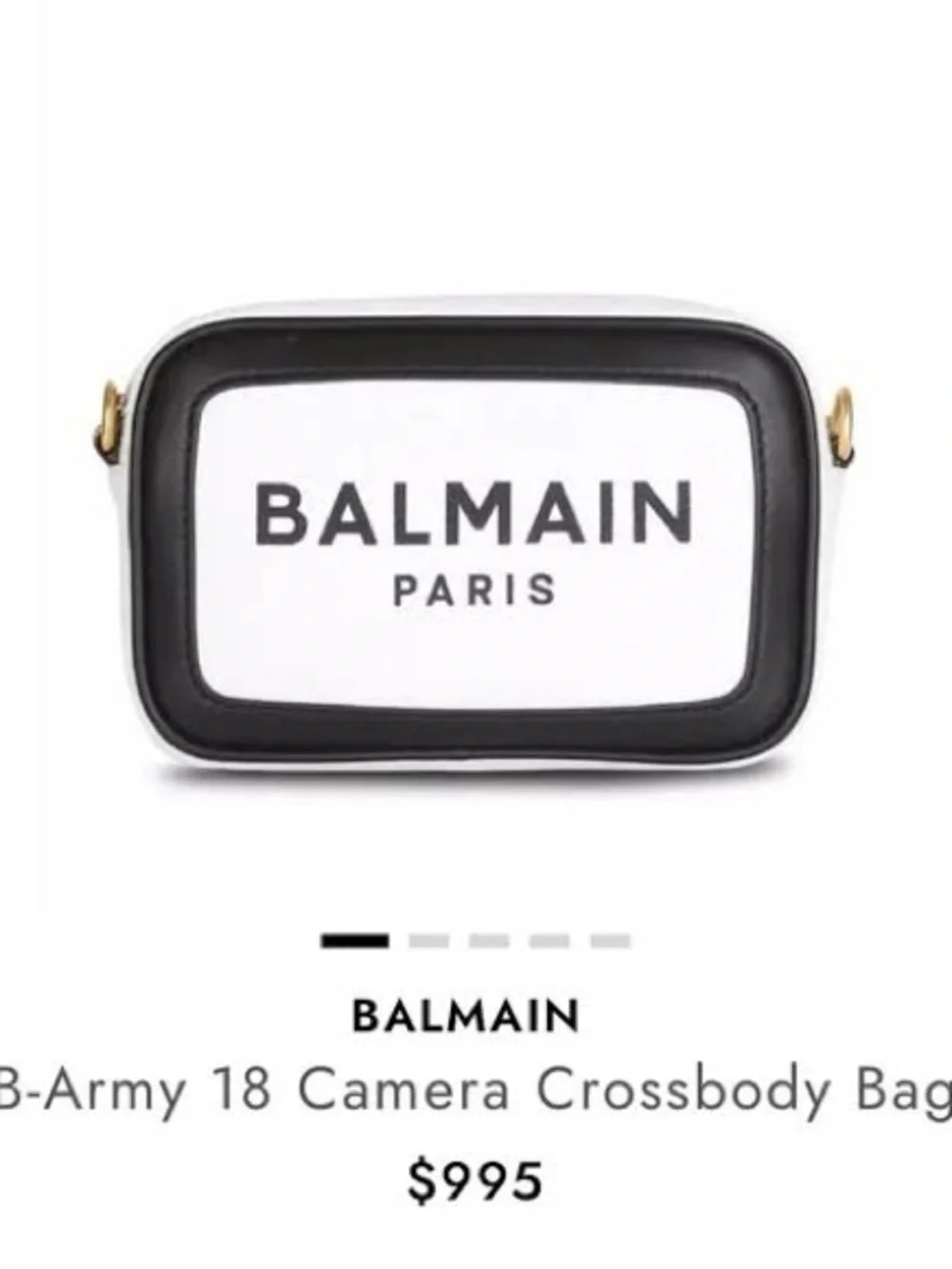 Balmain B-Army 18 Camera Crossbody Bag In Excellent Condition